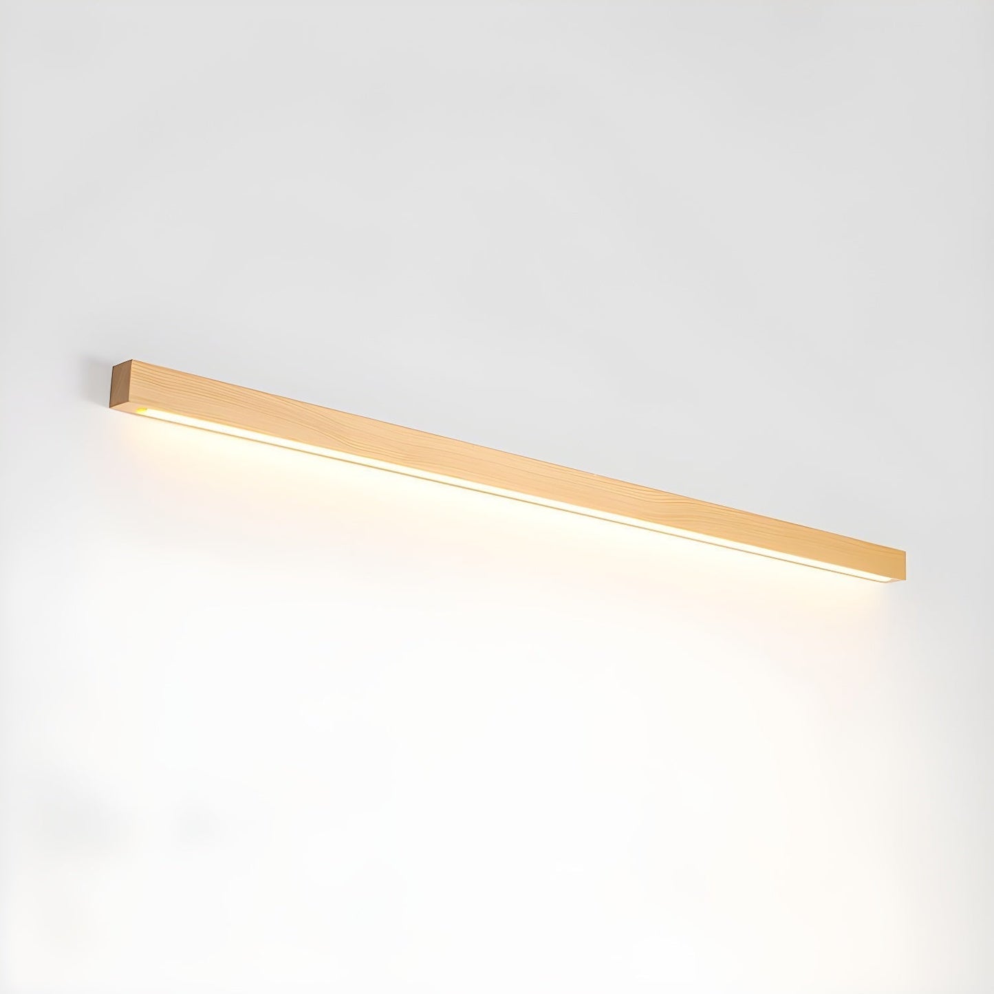 Lustra Wandlamp Lineair Hout en LED Minimalistisch Design