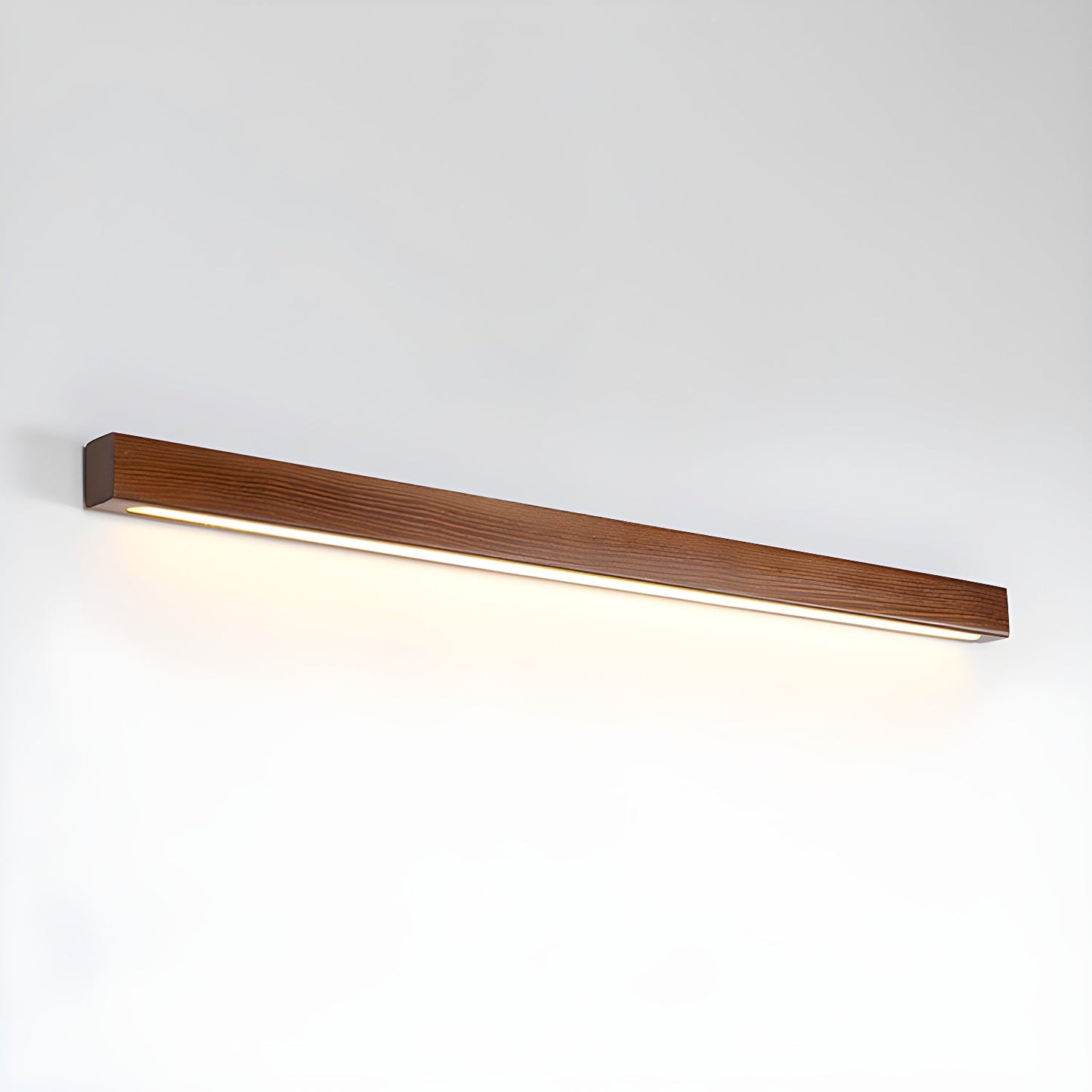 Lustra Wandlamp Lineair Hout en LED Minimalistisch Design