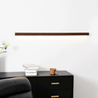 Lustra Wandlamp Lineair Hout en LED Minimalistisch Design