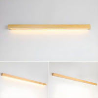 Lustra Wandlamp Lineair Hout en LED Minimalistisch Design