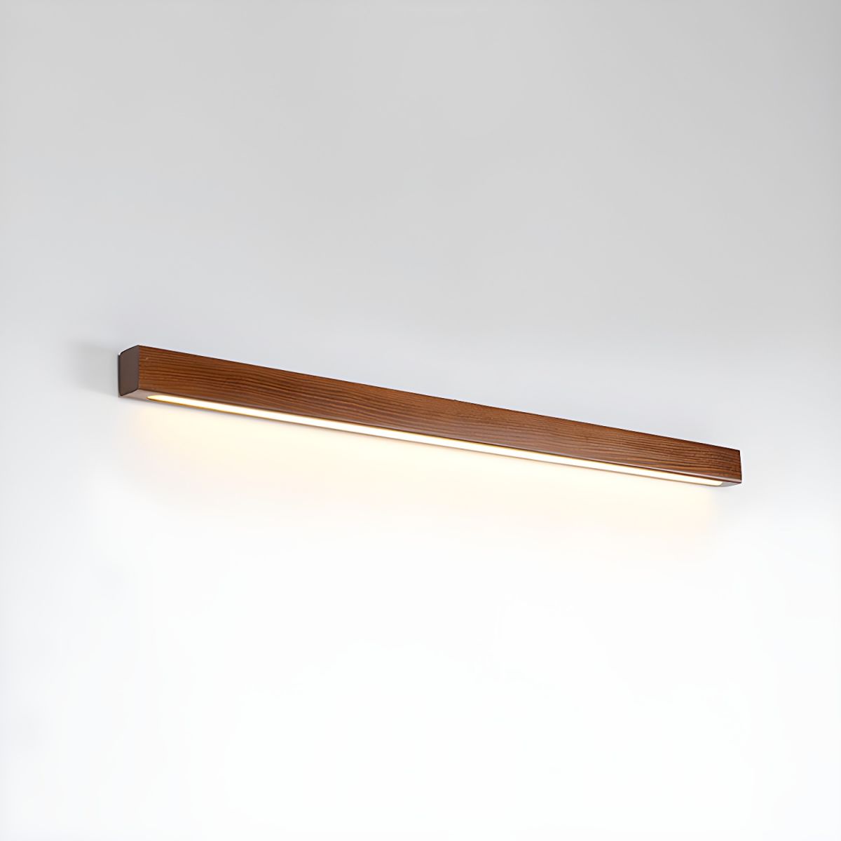 Lustra Wandlamp Lineair Hout en LED Minimalistisch Design