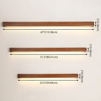 Lustra Wandlamp Lineair Hout en LED Minimalistisch Design