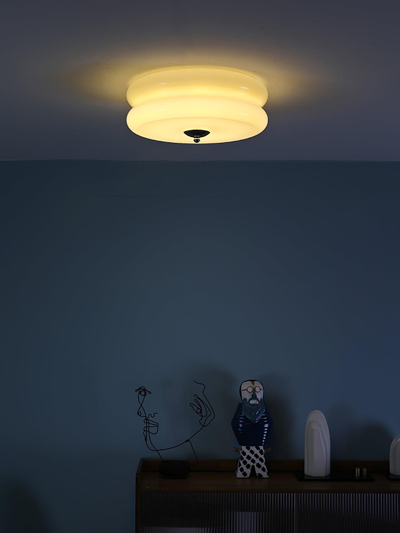 Lustra Plafondlamp Art Déco Vintage Glas