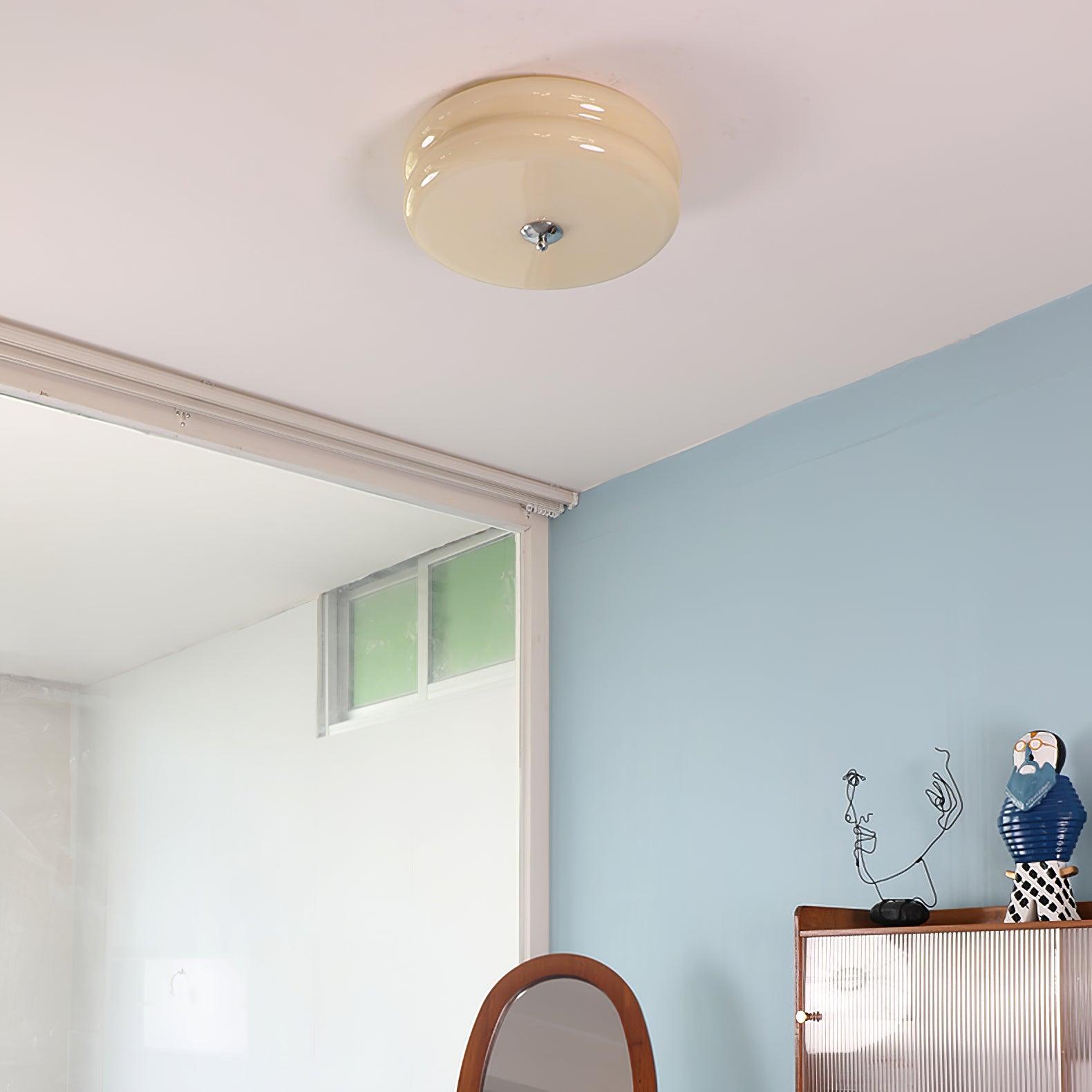 Lustra Plafondlamp Art Déco Vintage Glas
