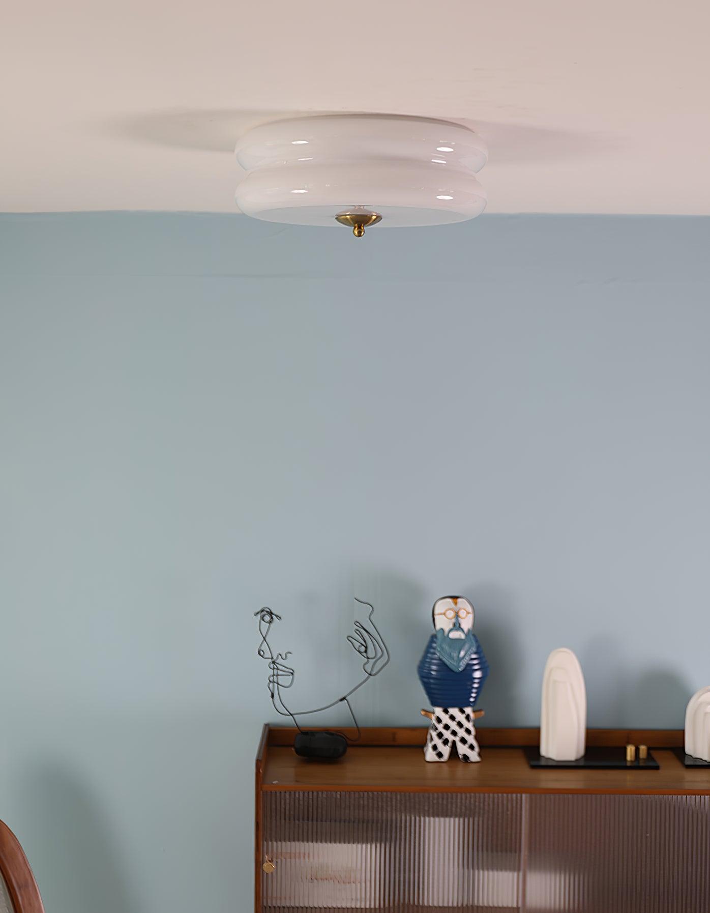 Lustra Plafondlamp Art Déco Vintage Glas