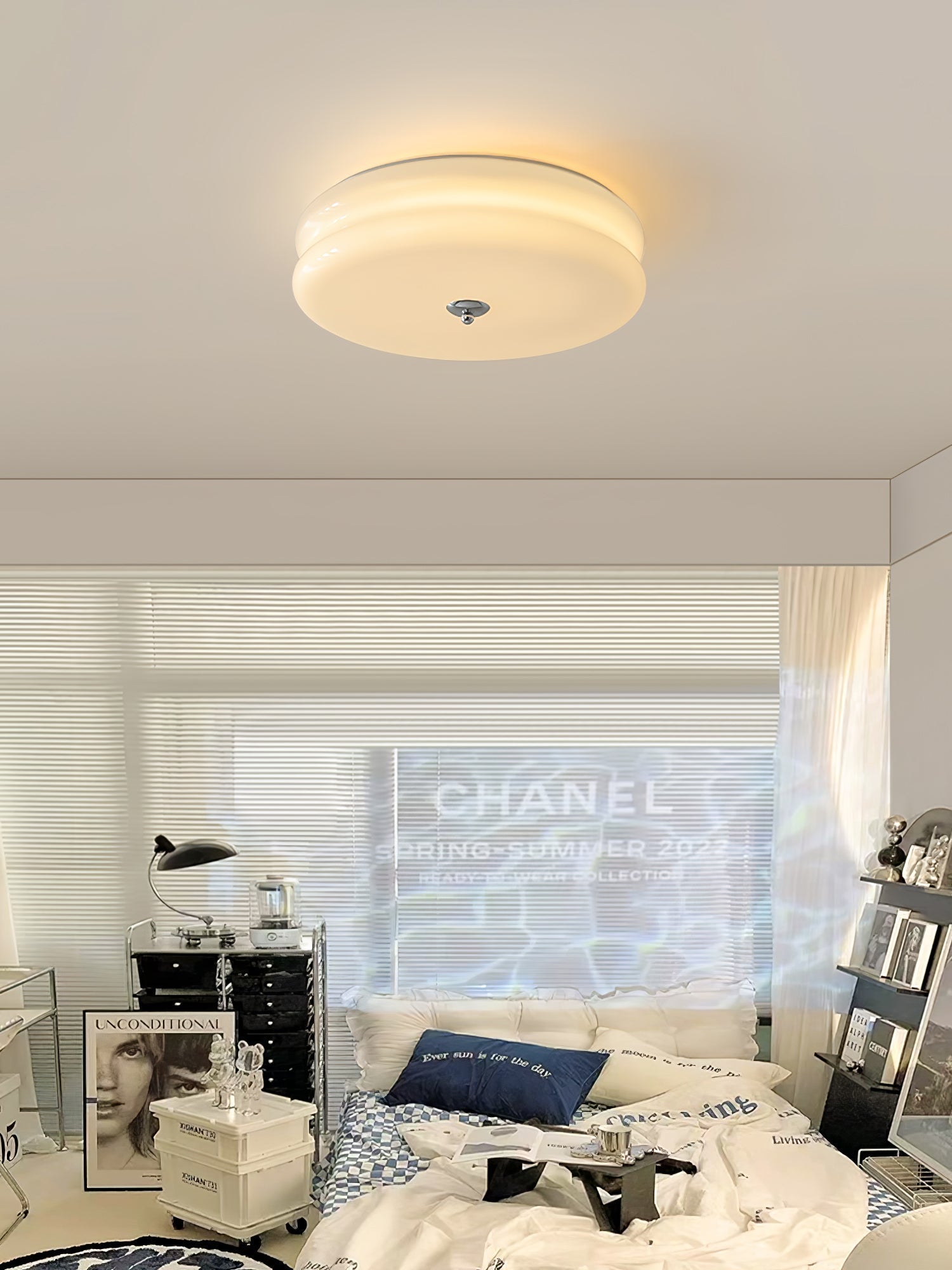 Lustra Plafondlamp Art Déco Vintage Glas