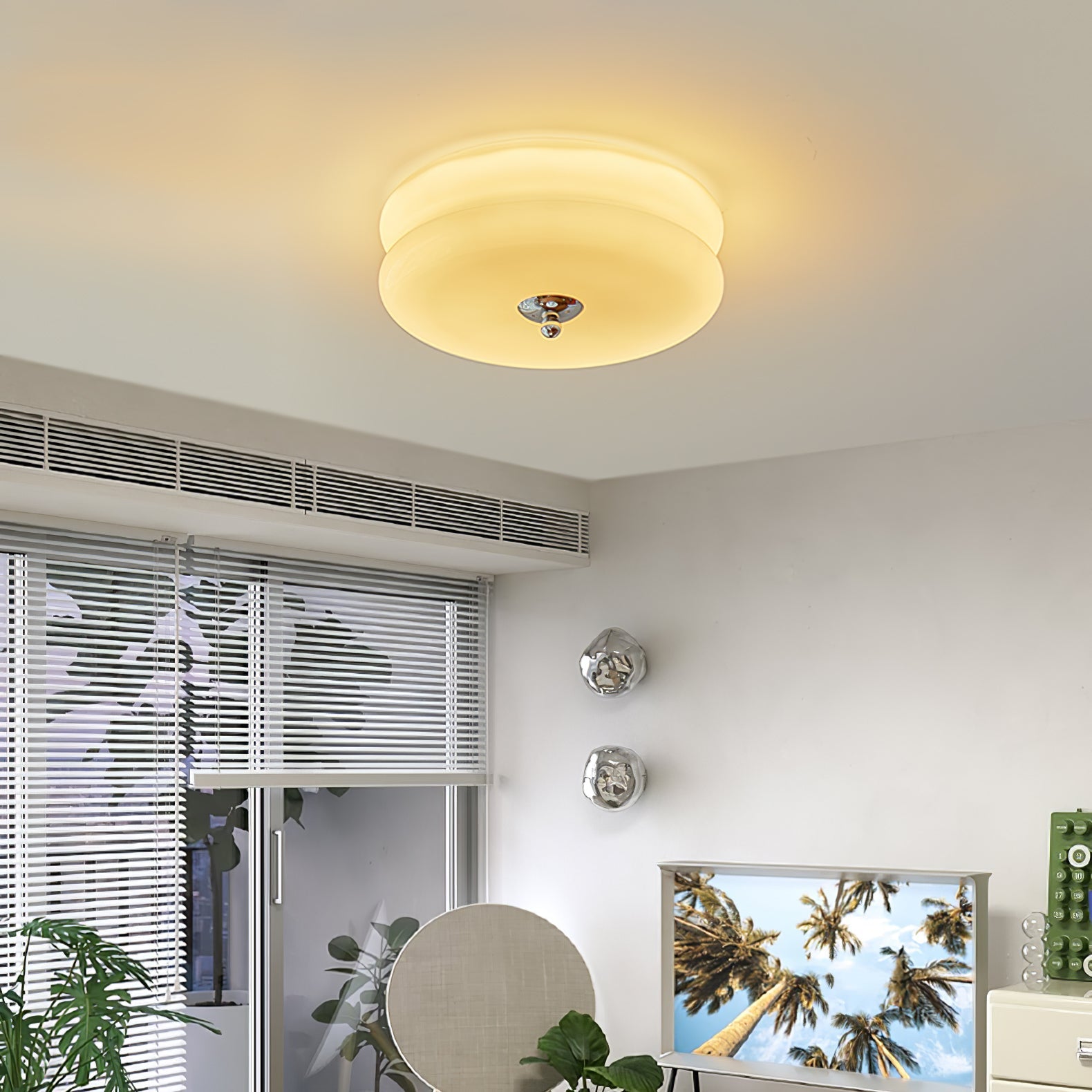 Lustra Plafondlamp Art Déco Vintage Glas
