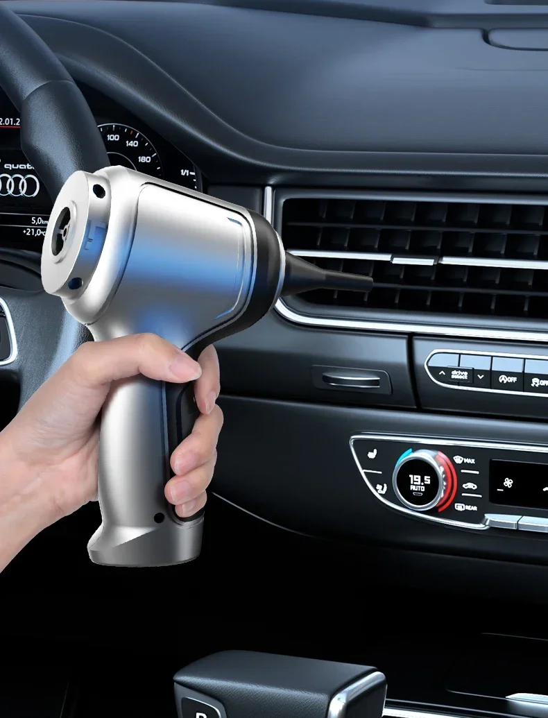 Draadloze Auto Stofzuiger met 95000PA Zuigkracht – Lichtgewicht & Stil