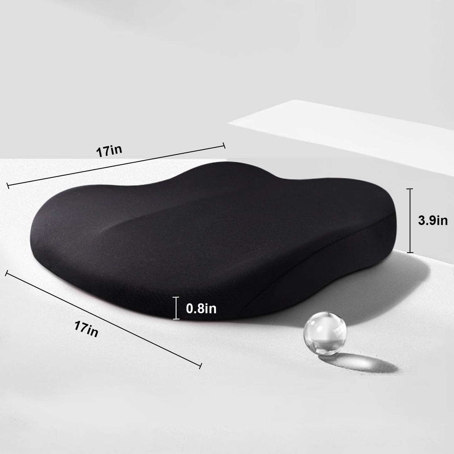 Auto Zitkussen | Ergonomische Steun van Geheugenschuim | Antislip Onderkant | SeatNova