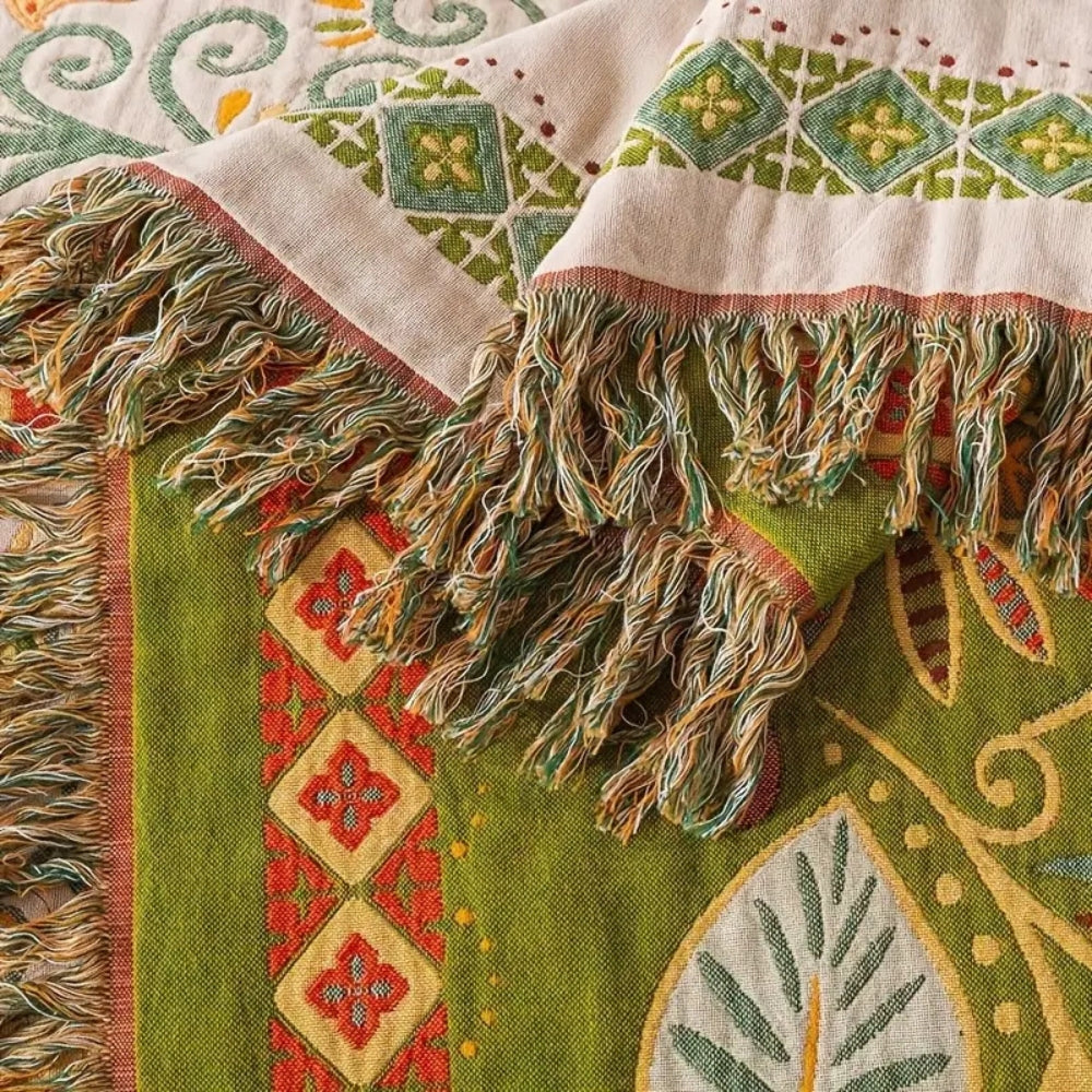 Herfstblad Boho Omkeerbare Deken