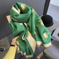 Aviary Ademend Vogel Jacquard Sjaal
