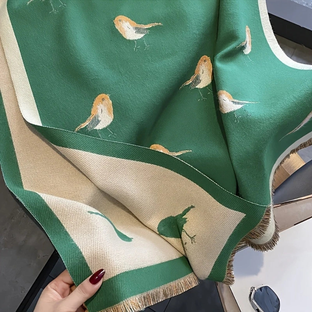 Aviary Ademend Vogel Jacquard Sjaal