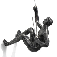 Wandsculptuur ClimbArtis | Symbool voor Kracht & Groei | Handgemaakt van Hars & IJzerdraad