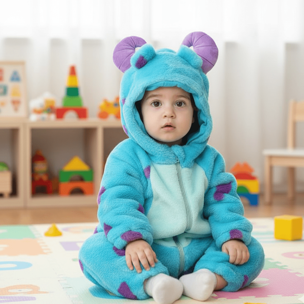 FLUFFIBEAR – Dierlijke Baby-Overall – Zachte Comfort met Rits