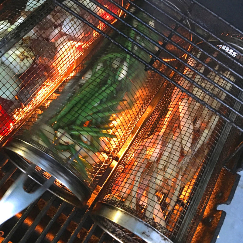 BBQ Grillmand | 360° Draaiend | Gelijke Hitte | RVS Ontwerp | GrillMaster