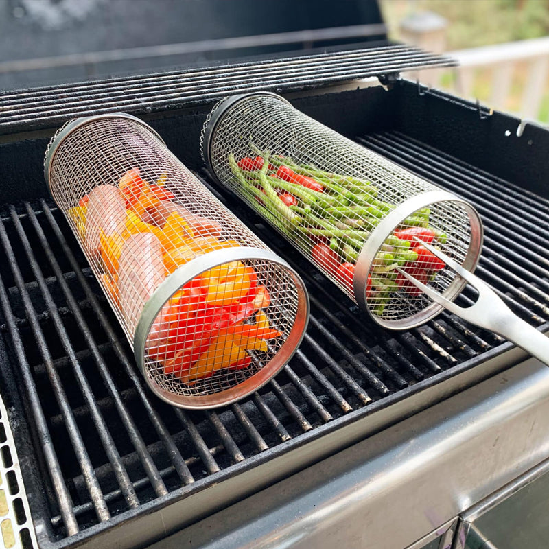 BBQ Grillmand | 360° Draaiend | Gelijke Hitte | RVS Ontwerp | GrillMaster