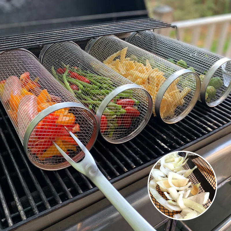 BBQ Grillmand | 360° Draaiend | Gelijke Hitte | RVS Ontwerp | GrillMaster