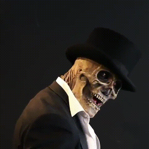 GRAVEFACE – Realistische skelettenmasker met hoed voor ultieme Halloween-kostuum