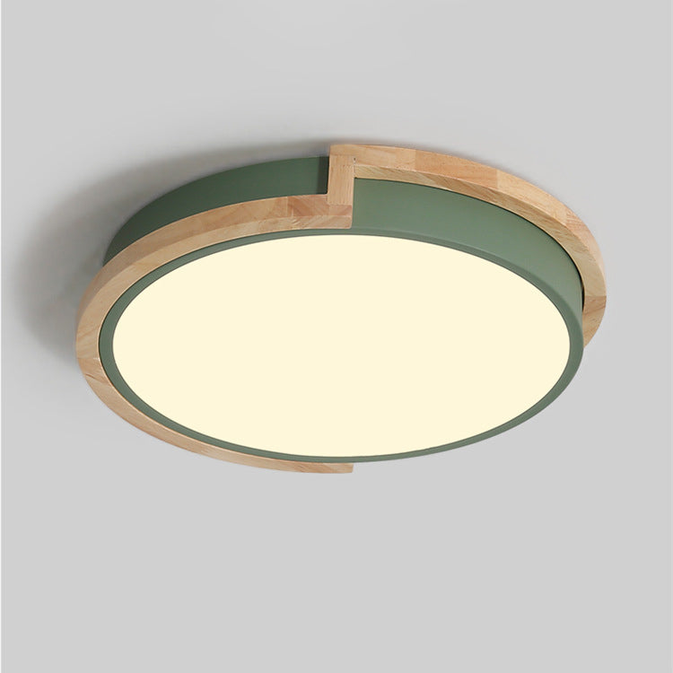 Nordic LED-Plafondlamp met Houten Frame