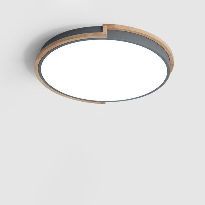 Nordic LED-Plafondlamp met Houten Frame