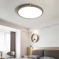 Nordic LED-Plafondlamp met Houten Frame