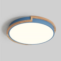 Nordic LED-Plafondlamp met Houten Frame