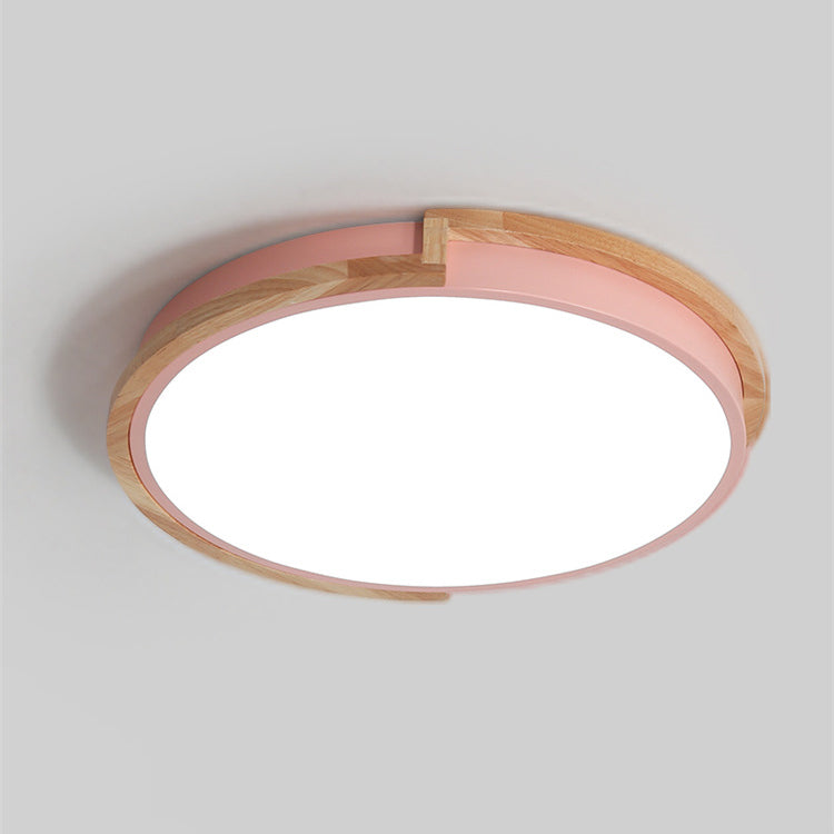 Nordic LED-Plafondlamp met Houten Frame