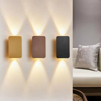 Noordse Minimalistische Glazen Rectangulaire LED Wandlamp 2-licht