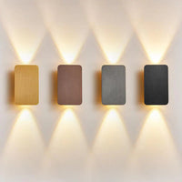 Noordse Minimalistische Glazen Rectangulaire LED Wandlamp 2-licht