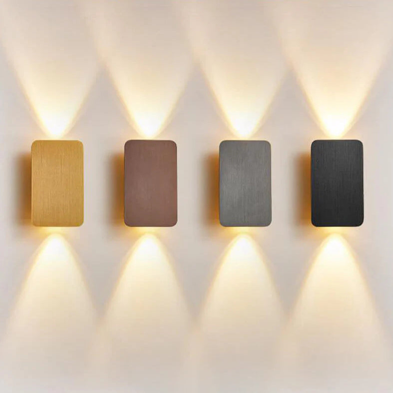 Noordse Minimalistische Glazen Rectangulaire LED Wandlamp 2-licht