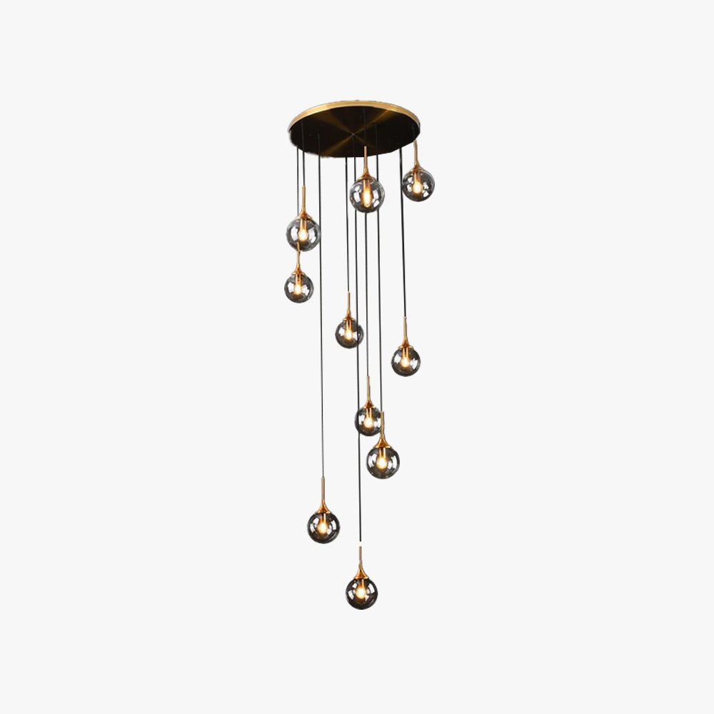 Valentina Moderne Spiraal Ballen Glas Trap Chandelier