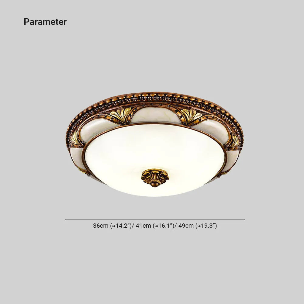 Epoch Floral Retro Antiek Messing Plafondlamp