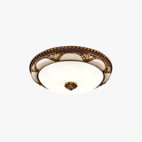Epoch Floral Retro Antiek Messing Plafondlamp