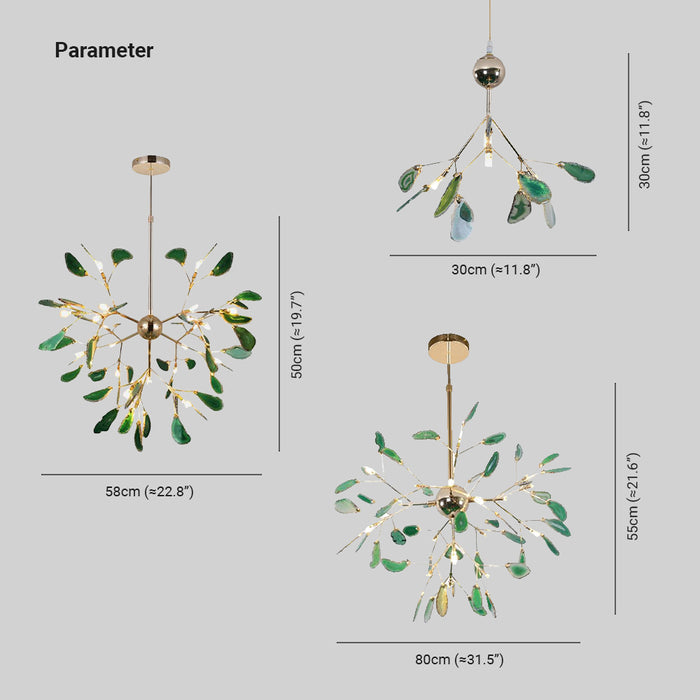 Aria Agaat Creatieve Kleurrijke Kroonluchter Slaapkamer/Woonkamer