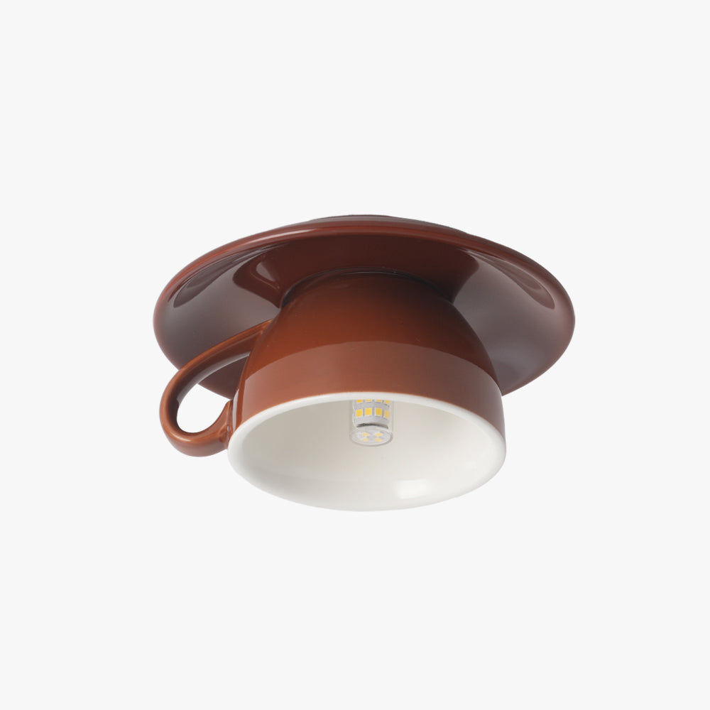 Aria Moderne Koffiekoppen Keramische Flush Plafondverlichting