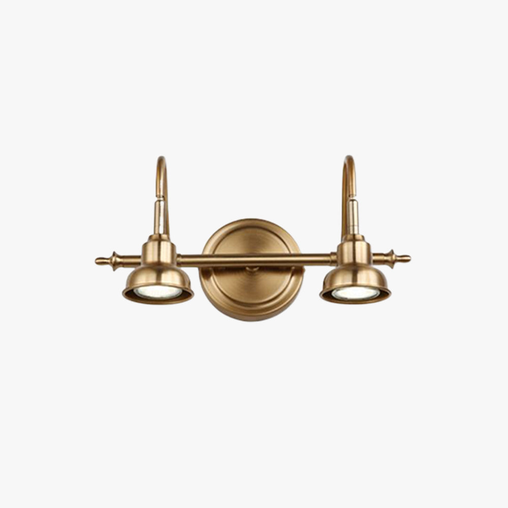 Tiffany Vintage Ronde Boog Wandlamp, Goud, Slaapkamer