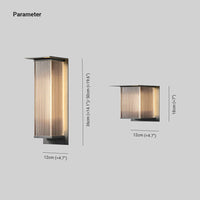 Yerin Wandlamp Buiten Vierkant Modern Metaal Acryl Bruin Terras
