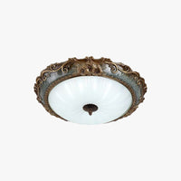 Tiffany Plafondlamp, Messing/Hars