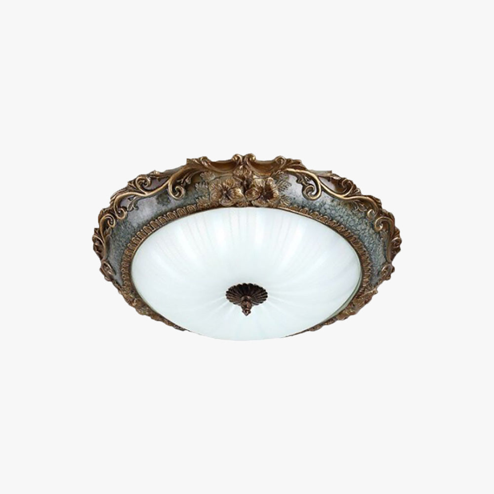 Tiffany Plafondlamp, Messing/Hars