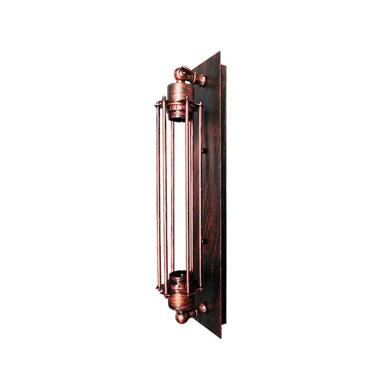 Tronel Vintage Cilinder Metalen Wandlamp, Zwart/Rood/Zilver/Goud