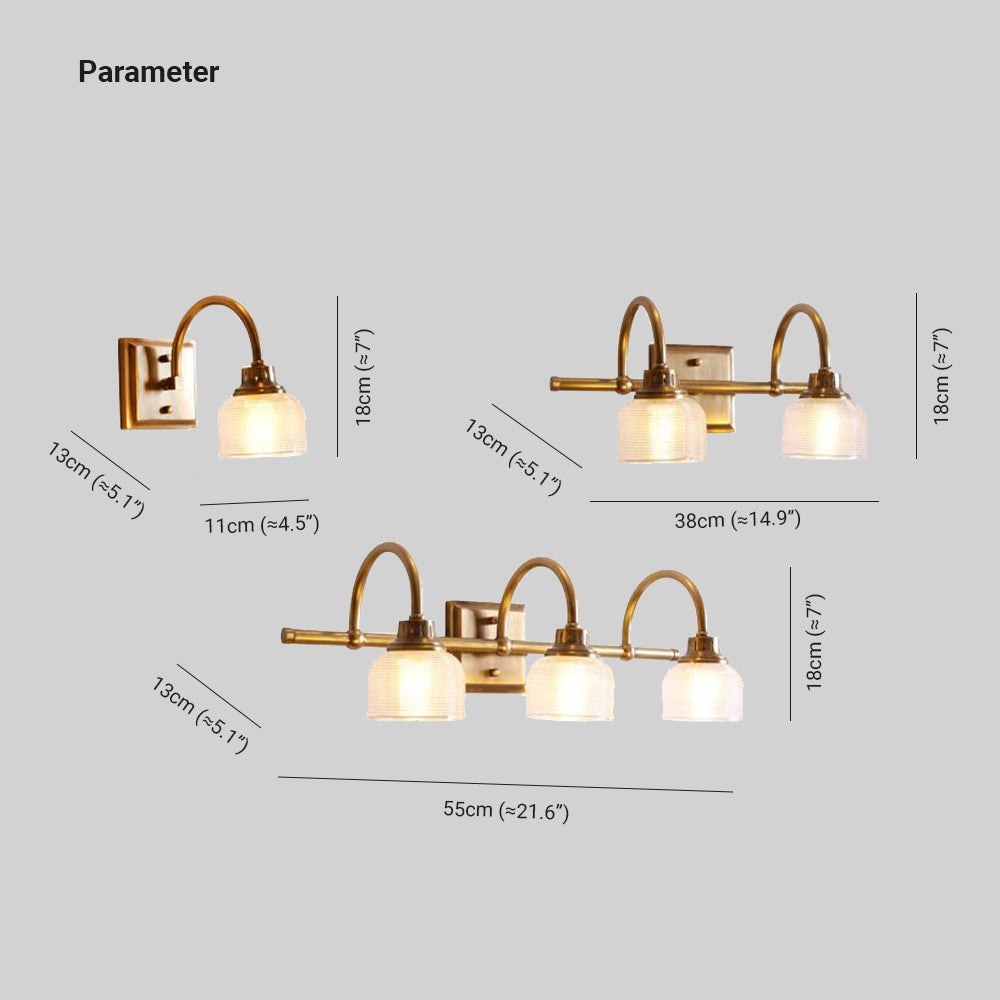 Arisha Prismatic Glass Vanity Wandlamp