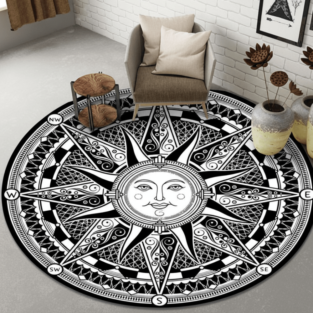 Veilige Speelmat voor Baby's en Kinderen met Mandala Zon Design