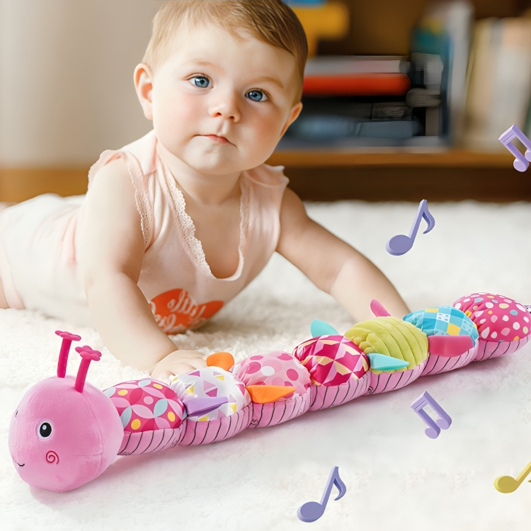 Zacht Stoffen Muzikaal Sensorisch Speelgoed Rups voor Baby's