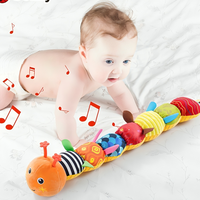 Zacht Stoffen Muzikaal Sensorisch Speelgoed Rups voor Baby's