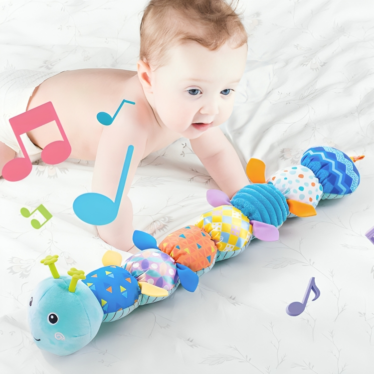 Zacht Stoffen Muzikaal Sensorisch Speelgoed Rups voor Baby's