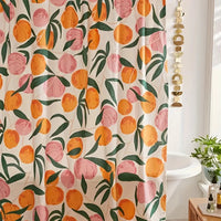 Bloemige Douchegordijn met Botanisch Patroon – Frisse en Stijlvolle Badkamer Look