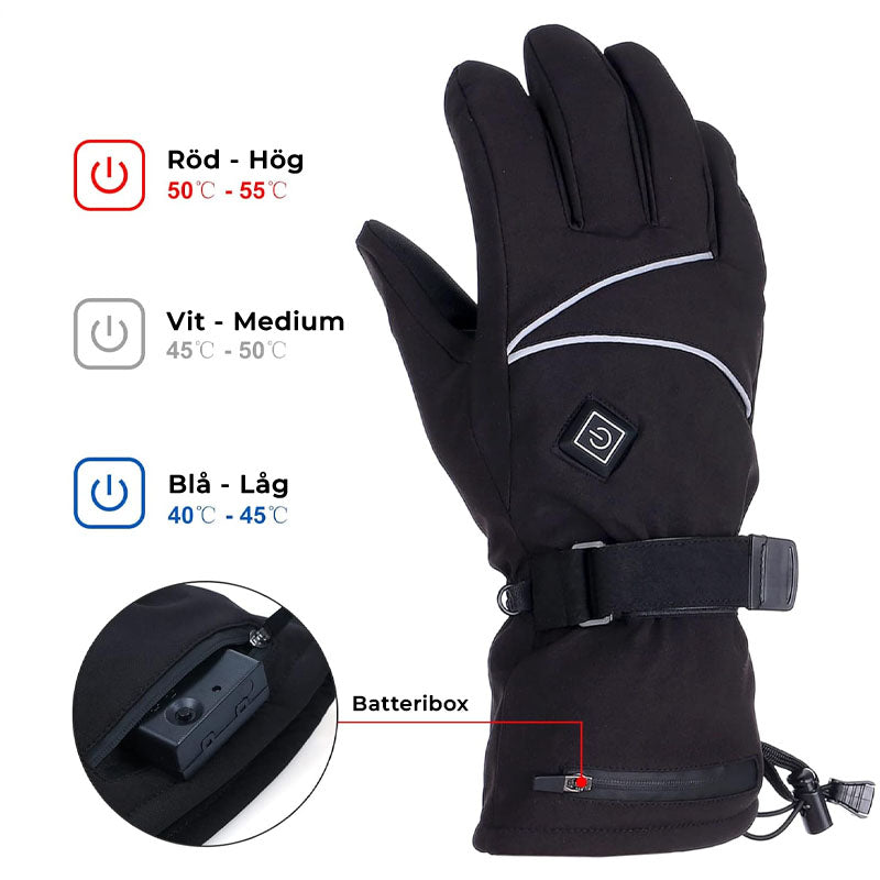 Batterij-aangedreven verwarmde handschoenen – verstelbare warmte voor wintergebruik