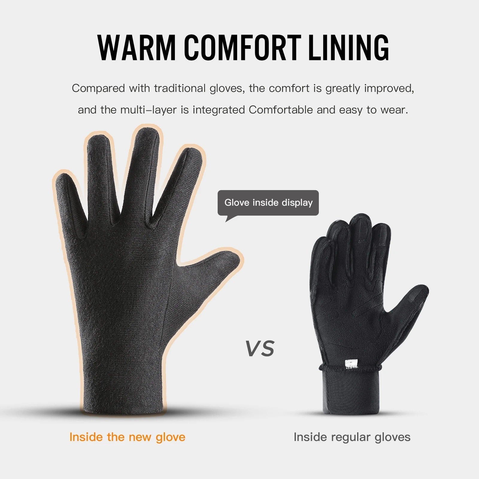 Batterij-aangedreven verwarmde handschoenen met touchscreen-functionaliteit en verstelbare warmte