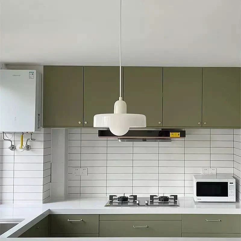 Bauhaus Hanglamp in Gekleurd Glas met Verstelbare Ophang