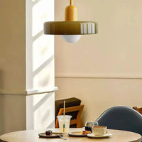 Bauhaus Hanglamp in Gekleurd Glas met Verstelbare Ophang